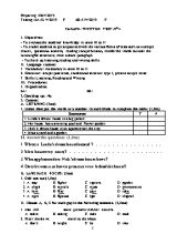 Giáo án Tiếng Anh Lớp 6 - Tiết 94 Đề kiểm tra 1 tiết số 4 - Năm học 2018-2019